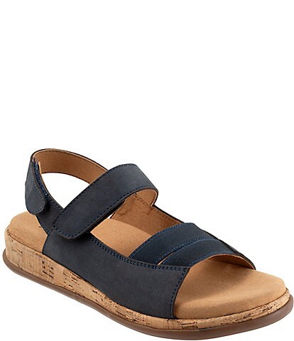 Trotters Gemini Nubuck Suede Adjustable Sandals