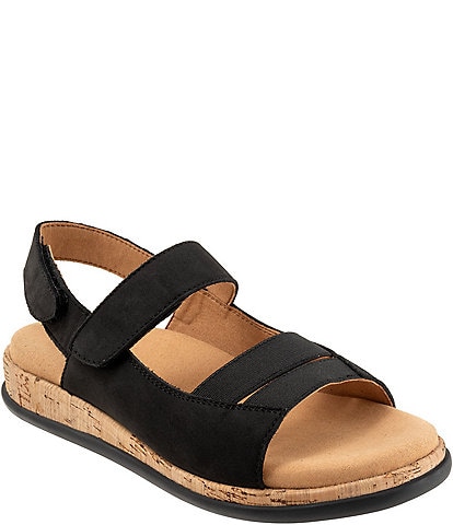 Trotters Gemini Nubuck Suede Adjustable Sandals