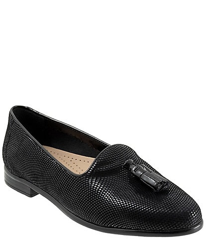 Trotters Liz Tassel Dotted Leather Loafers