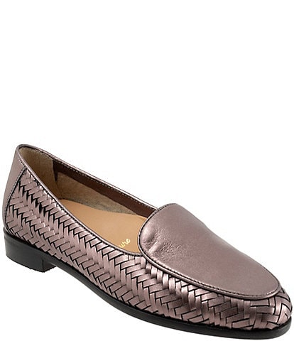 Trotters Lyric Woven Leather Loafers