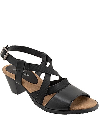Trotters Meadow Leather Stretch Sandals