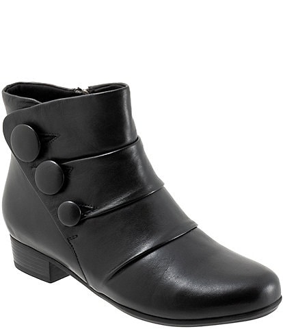 Trotters Mila Folded Leather Button Booties