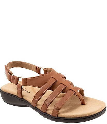Trotters Ria Leather Adjustable Thong Sandals