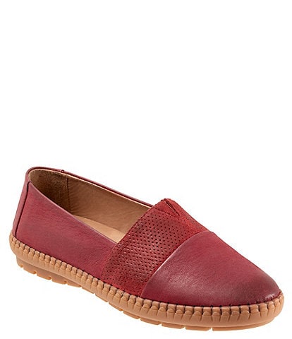 Trotters Ruby Perforated Leather Slip-Ons