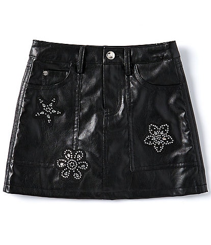 Truce Big Girls 7-16 Coated Faux-Leather Skort