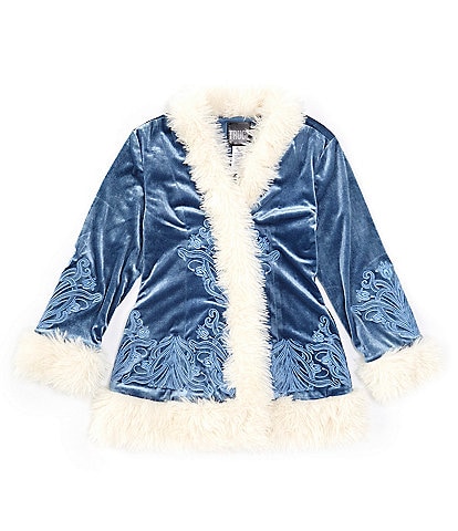 Truce Big Girls 7-16 Faux-Fur-Trimmed Embroidered Jacket