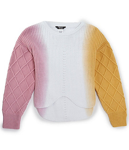Truce Big Girls 7-16 Long-Sleeve Color Block Sweater