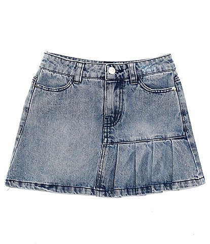 Truce Big Girls 7-16 Side-Pleated Denim Skort