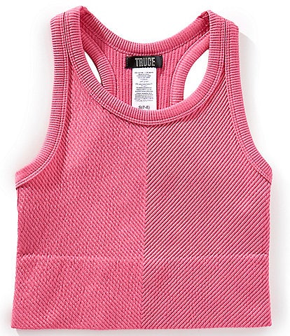 Truce Big Girls 7-16 Sleeveless Cropped Textured Knit Tank