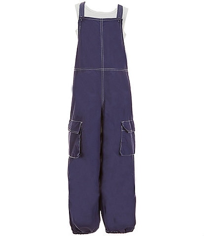 Truce Big Girls 7-16 Sleeveless Flap-Pocket Woven Jumpsuit & Solid Sleeveless Knit Tank Top Set