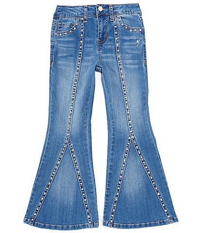 YMI Jeanswear Big Girls 7-14 Millie Wide Leg Fray Hem Jean