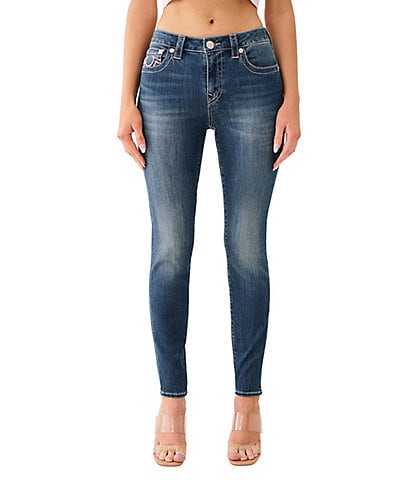 True Religion Jennie Mid Rise Denim Skinny Ladder Horseshoe Jeans