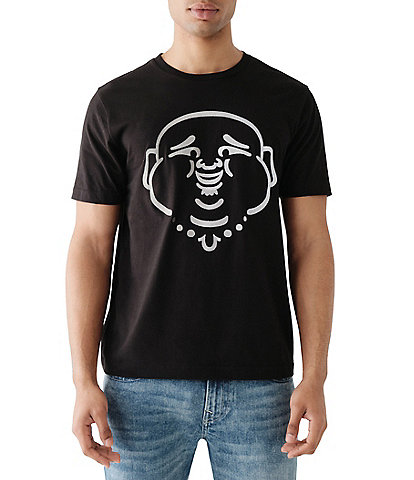 True Religion Ombre Face Short Sleeve Graphic T-Shirt