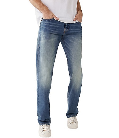 True Religion Ricky Flap 34#double; Inseam Straight Fit Jeans