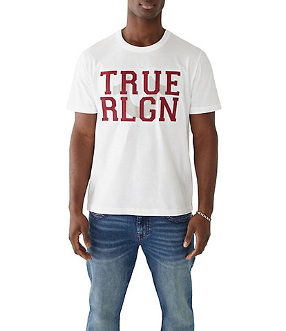 True Religion Short Sleeve Felt Logo T-Shirt