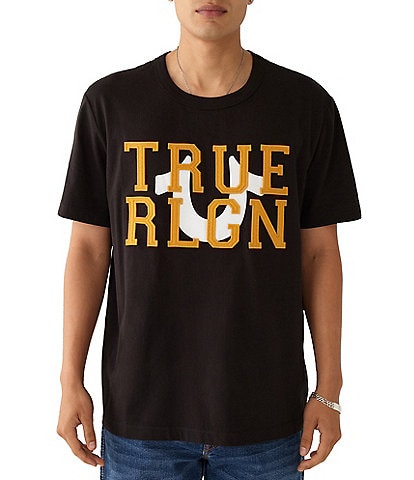 True Religion Short Sleeve Felt Logo Graphic T-Shirt