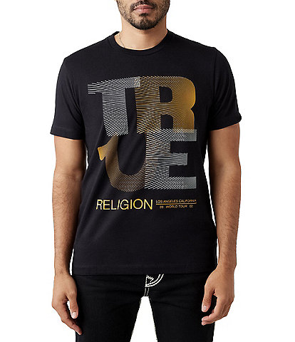 True Religion Short Sleeve Lined True Graphic T-Shirt
