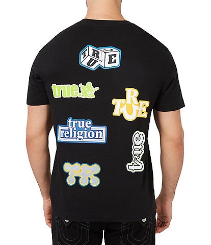 True Religion Short Sleeve Media Sticker Graphic T-Shirt