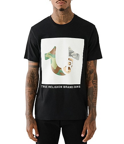 True Religion Short Sleeve Multi Camo Graphic T-Shirt