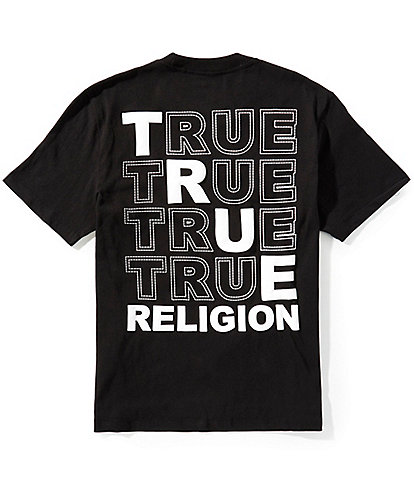 True Religion Short Sleeve Puff Stitch Graphic T-shirt