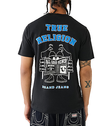 True Religion Short Sleeve Shoey Puff News Graphic T-Shirt