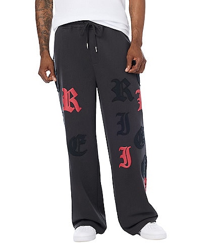 True Religion Tossed Logo Baggy Sweatpants