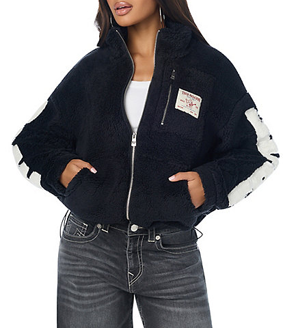 True Religion Zip-Front Chenille Jacket