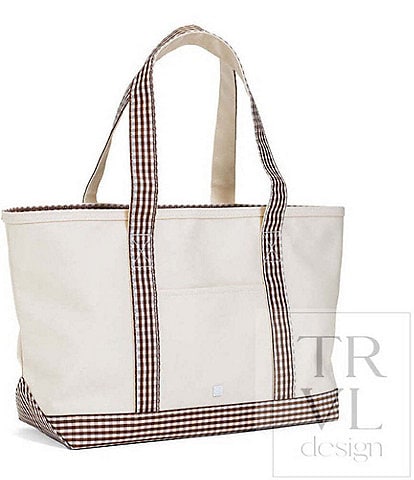 TRVL Design Medium Coated Gingham Canvas Tote Bag