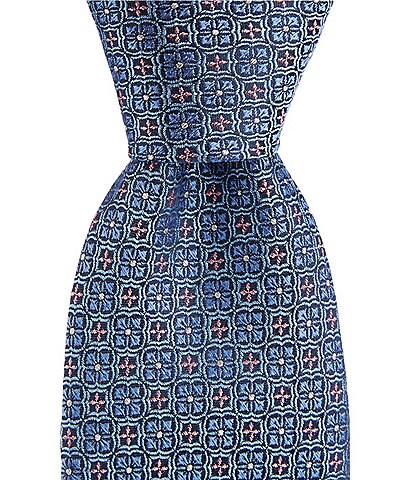 Turnbury Barrett Medallion 3.375#double; Silk Blend Tie