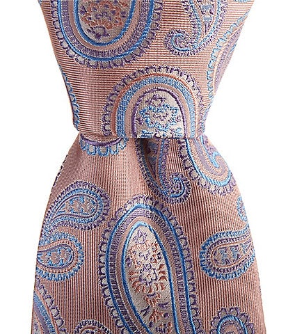 Turnbury Bentley Large Pine Printed 3 3/8#double; Silk Blend Tie