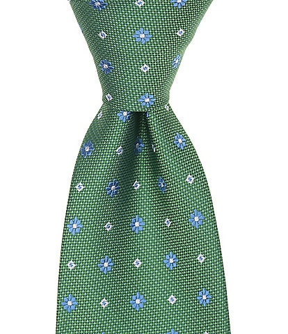 Turnbury Flower Medallion Traditional Silk Blend Tie