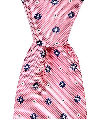 Turnbury Flower Medallion Traditional Silk Blend Tie