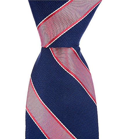 Turnbury Joah Stripe Traditional Silk Blend Tie