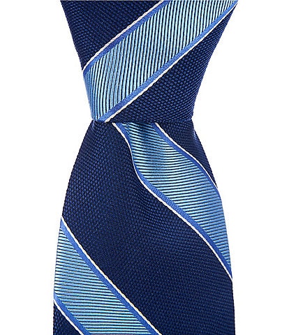 Turnbury Joah Stripe Traditional Silk Blend Tie