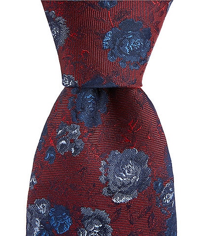 Turnbury Peter Etched Flowers 3.375#double; Silk Blend Tie