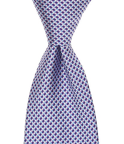 Turnbury Porter Micro Grid Traditional Silk Blend Tie