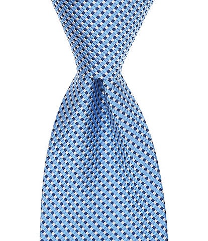 Turnbury Porter Micro Grid Traditional Silk Blend Tie