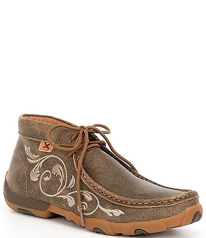 Twisted X Women's Embroidered Chukka Driving Mocs