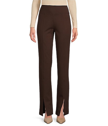 tyler boe Margie Ponte Elastic Waist Front Seam Flat Front Pants