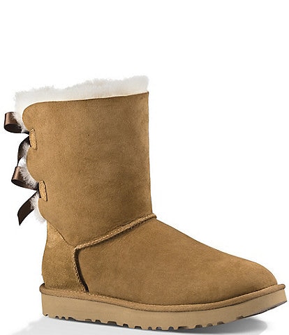 UGG® Bailey Suede Bow II Water-Repellent Cold Weather Boots