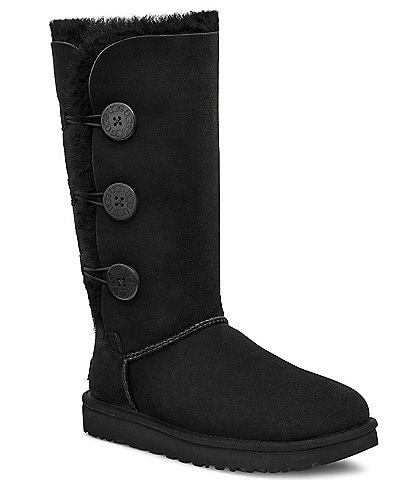 UGG® Bailey Suede Button Triplet II Water-Repellent Cold Weather Tall Boots