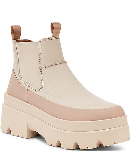 UGG Brisbane Chelsea Nubuck Platform Booties