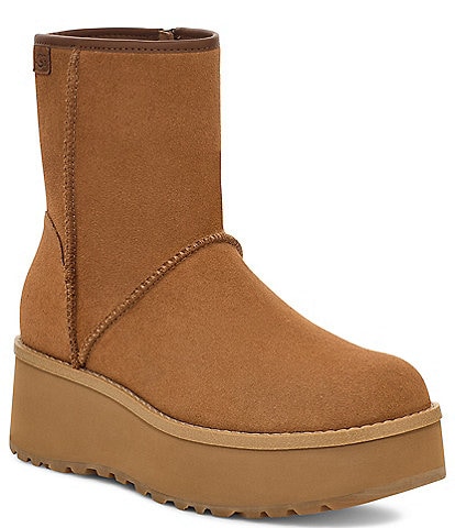 UGG Cityfunc Mid Suede Platform Wedge Booties