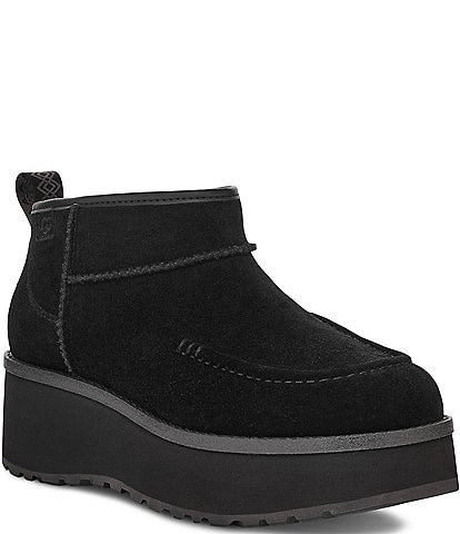 UGG Cityfunc Ultra Mini Suede Platform Wedge Booties