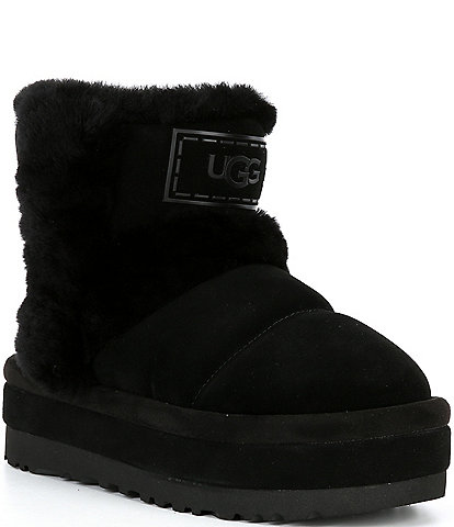 UGG Classic Chillapeak Suede Fur Platform Booties