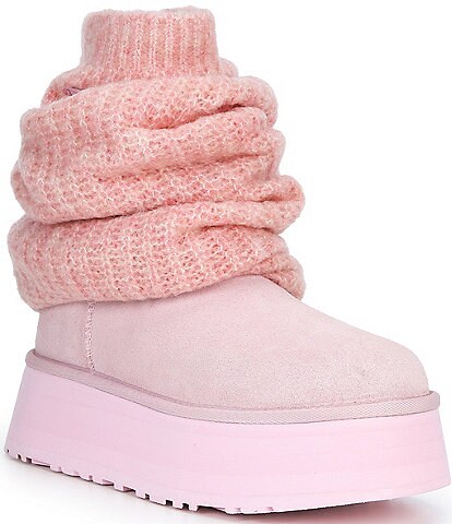 UGG Classic Mini Dipper Legwarmer Suede Platform Booties