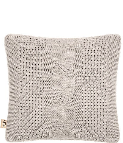 UGG Erie Cable Knit and Faux Fur Pillow