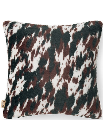 UGG Everett Faux Fur Cow Print Decorative Accent Pillow