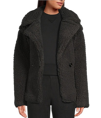 UGG® Gertrude Faux Fur Double Breasted Teddy Coat