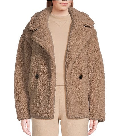 UGG® Gertrude Faux Fur Double Breasted Teddy Coat